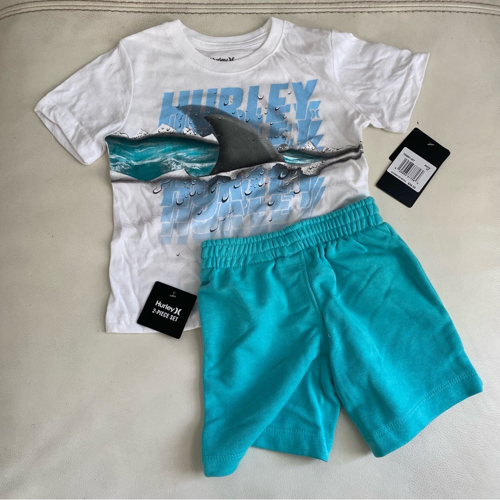 Hurley cute shark boy too shorts outfit 8001 - Picture 3 of 7